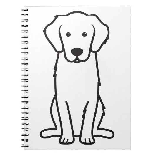 Golden Retriever Dog Cartoon Notitieboek (Voorkant)