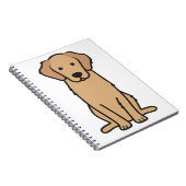 Golden Retriever Dog Cartoon Notitieboek (Rechterzijde)