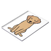 Golden Retriever Dog Cartoon Notitieboek (Linkerzijde)