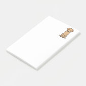 Golden Retriever Dog Cartoon Post-it® Notes (Schuin)