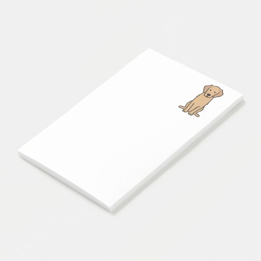 Golden Retriever Dog Cartoon Post-it® Notes (Schuin)