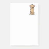Golden Retriever Dog Cartoon Post-it® Notes (Voorkant)