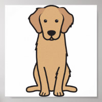 Golden Retriever Dog Cartoon