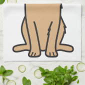 Golden Retriever Dog Cartoon Theedoek (Gevouwen)