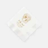 Golden Retriever Dog Cheers Custom Cocktail Servet (Hoek)