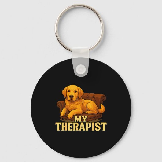 Golden Retriever Dog Clothes For Humans My Therast Sleutelhanger (Voorkant)