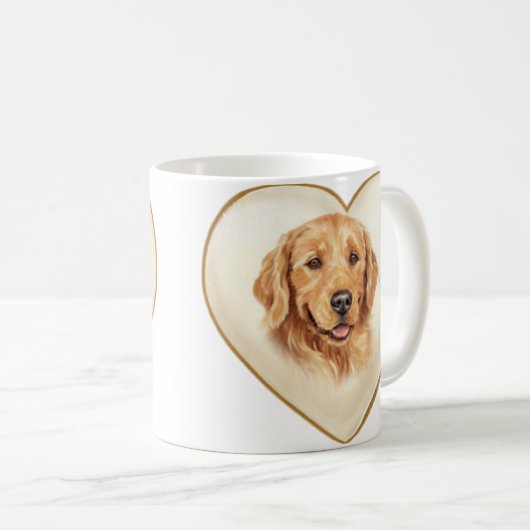 Golden Retriever Dog Coffee Mok Cup (Voorkant rechts)