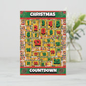 Golden Retriever Dog Countdown kerstavond Advent Feestdagenkaart (Staand voorkant)