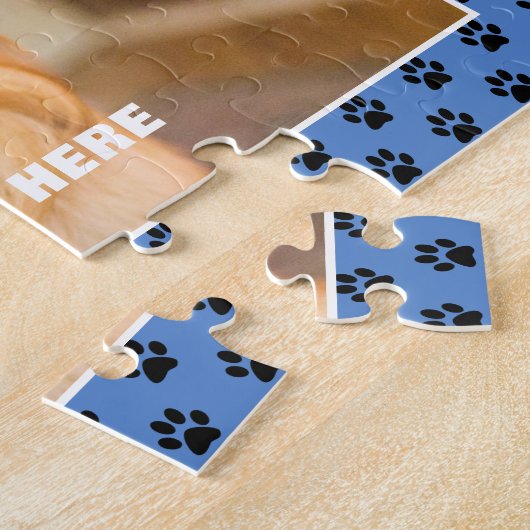 Golden Retriever Dog Custom Jigzaag Puzzle Legpuzzel (Zijkant)
