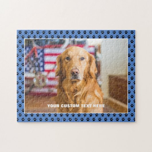 Golden Retriever Dog Custom Jigzaag Puzzle Legpuzzel (Horizontaal)