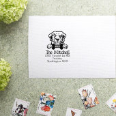 Golden Retriever Dog, Custom Return Address Rubberstempel