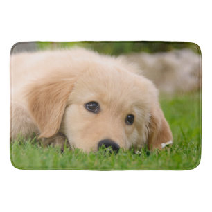 Golden Retriever Dog Cute Puppy Dreaming Meadow Badmat