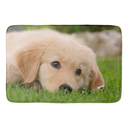 Golden Retriever Dog Cute Puppy Dreaming Meadow Badmat (Voorkant)