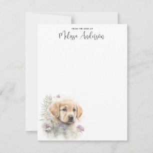 Golden Retriever Dog Cute Puppy Personated Notitiekaartje