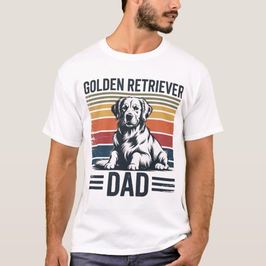 Golden Retriever Dog Dad T-shirt (Voorkant)