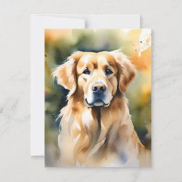 Golden Retriever Dog Day B Feestdagenkaart