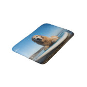 Golden Retriever Dog die op een pedaalbord leest Badmat (Gekanteld)