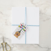 Golden Retriever Dog Doodle Happy Birthday Cadeaulabel (Met Touw)