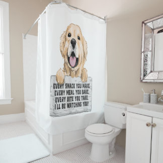 Golden Retriever Dog Douchegordijn