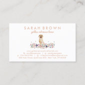 Golden Retriever Dog Drawing Visitekaartje (Achterkant)