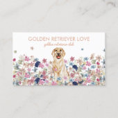 Golden Retriever Dog Drawing Visitekaartje (Voorkant)