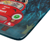 Golden Retriever Dog Driving Car Scary Halloween Snijplank (Hoek)