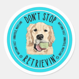 Golden Retriever Dog Envelope Label Sticker Seal