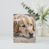 Golden Retriever Dog F Feestdagenkaart (Staand voorkant)