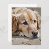 Golden Retriever Dog F Feestdagenkaart (Voorkant / Achterkant)