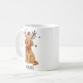 Golden Retriever Dog Festive Christmas Koffiemok (Voorkant links)