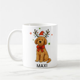Golden Retriever Dog Festive Christmas Koffiemok