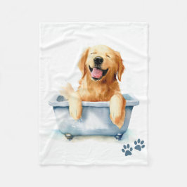 Golden Retriever Dog Fleece Deken