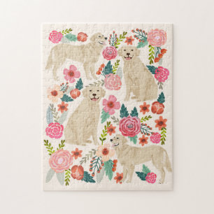 Golden Retriever Dog  Florals Legpuzzel