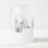 Golden Retriever Dog Frosted Mok (Voorkant links)