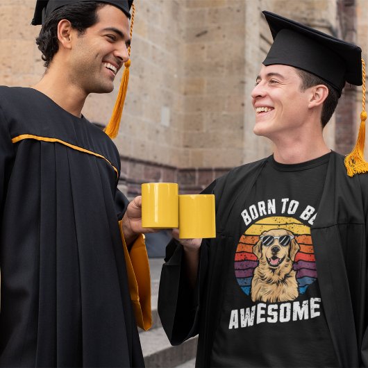 Golden Retriever Dog geboren uit Geweldige retro-z T-shirt