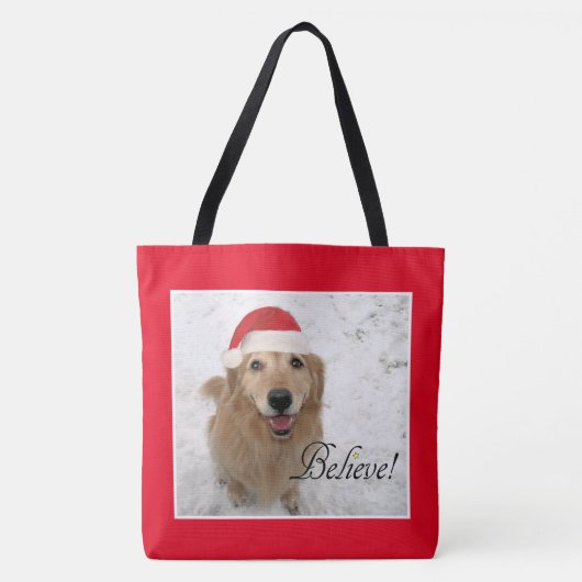 Golden Retriever Dog gelooft kerst Tote Bag (Voorkant)