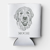 Golden Retriever Dog gepersonaliseerd Blikjeskoeler (Voorkant)