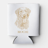 Golden Retriever Dog gepersonaliseerd Blikjeskoeler (Voorkant)