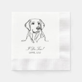Golden Retriever Dog gepersonaliseerd doe ik ook Servet (Voorkant)