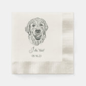Golden Retriever Dog gepersonaliseerd doe ik ook Servet (Voorkant)