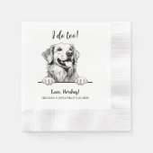 Golden Retriever Dog gepersonaliseerd doe ik ook Servet (Voorkant)