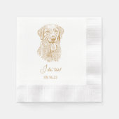 Golden Retriever Dog gepersonaliseerd doe ik ook Servet (Voorkant)