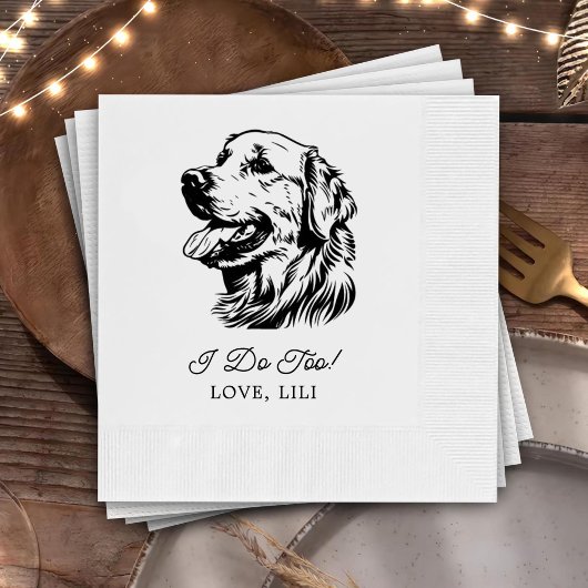 Golden Retriever Dog gepersonaliseerd doe ik ook Servet