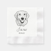 Golden Retriever Dog gepersonaliseerd doe ik ook Servet (Voorkant)