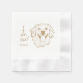 Golden Retriever Dog gepersonaliseerd ik doe het o Servet (Voorkant)