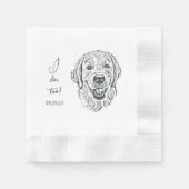 Golden Retriever Dog gepersonaliseerd ik doe het o Servet (Voorkant)