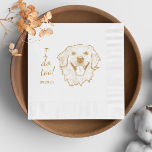 Golden Retriever Dog gepersonaliseerd ik doe het o Servet