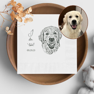 Golden Retriever Dog gepersonaliseerd ik doe het o Servet