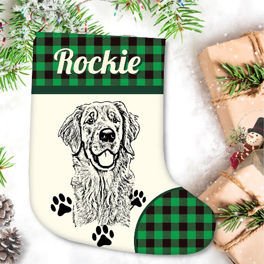 Golden Retriever Dog gepersonaliseerd Kleine Kerstsok