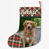Golden Retriever Dog gepersonaliseerd Kleine Kerstsok (Achterkant)